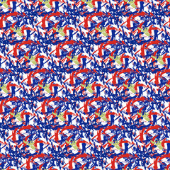 pattern with red and blue stripes