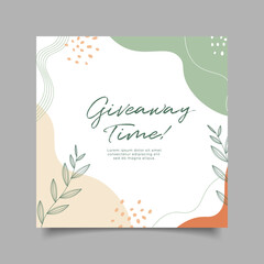 template poster giveaway time