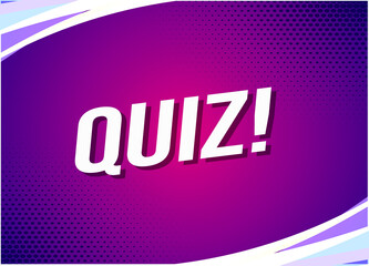 quiz word concept vector illustration with lines 3d style for social media landing page, template, ui, web, mobile app, poster, banner, flyer, background, gift card, coupon, label, wallpaper