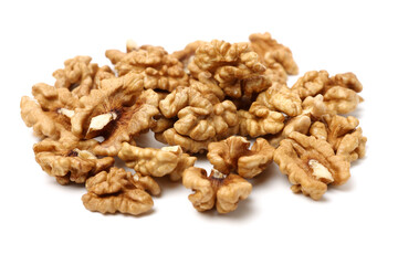 walnuts on a white background
