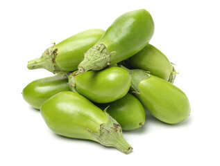 Ripe eggplant isolated on a white background