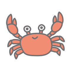かわいいカニのイラスト