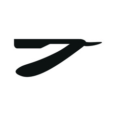 barber razor icon on white background