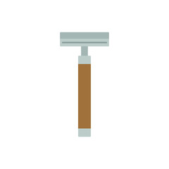 barber razor icon on white background