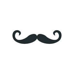 mustache icon on white background