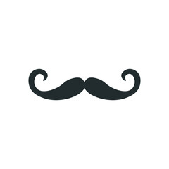 mustache icon on white background