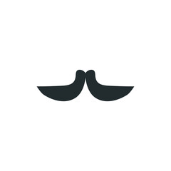 mustache icon on white background
