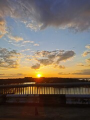 Obraz premium sunset on the bridge