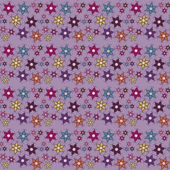 Colourful flower pattern illustration 