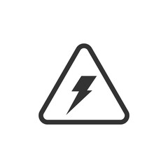 Electric shock icon isolated on white background. Caution symbol modern, simple, vector, icon for website design, mobile app, ui. Vector Illustration