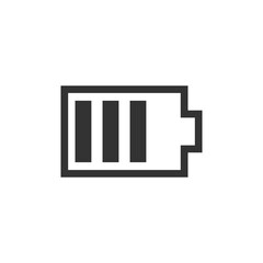 Battery icon isolated on white background. Power symbol modern, simple, vector, icon for website design, mobile app, ui. Vector Illustration