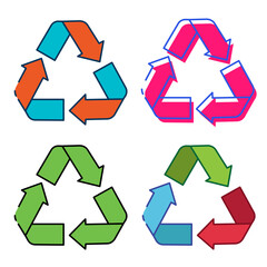 Reduce Reuse Recycle Icon Set - Amazing 3R vector icon suitable for enviromental asset, website, apps, icon, sign, sticker, and illustration in general - Vector Icon