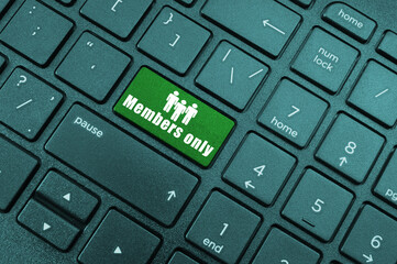 Members only button on laptop keyboard  