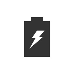Battery charging icon isolated on white background. Power symbol modern, simple, vector, icon for website design, mobile app, ui. Vector Illustration