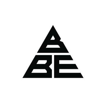 BBE triangle letter logo design with triangle shape. BBE triangle logo design monogram. BBE triangle vector logo template with red color. BBE triangular logo Simple, Elegant, and Luxurious Logo. BBE 