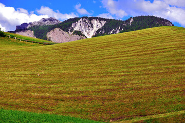 panorama of the val di funes south tyrol Italy