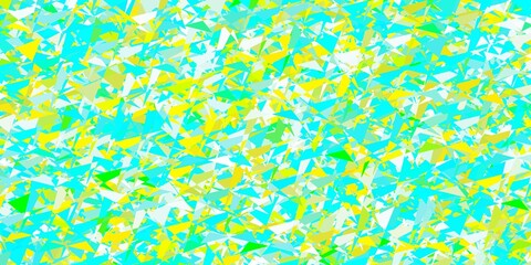 Light blue, yellow vector background with polygonal forms.