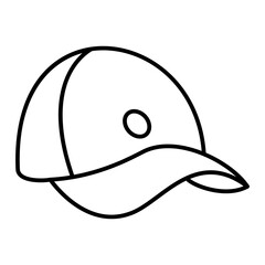 Vector Cap Outline Icon Design