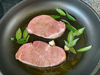 Salbei-Schweinesteak