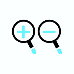 search icon, flat vector graphic on isolated background. - Vector