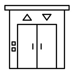 Vector Elevator Outline Icon Design