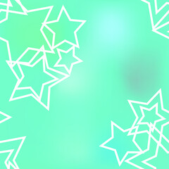 Blue-green background with white stars. Seamless pattern for textiles, fabrics, wallpapers, wrapping paper and more for your smart designs.