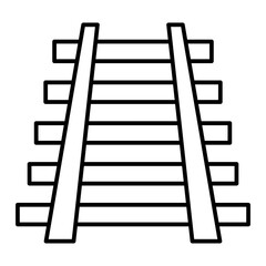Vector Railroad Outline Icon Design