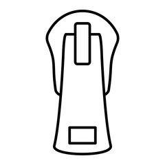 Vector Zipper  Outline Icon Design