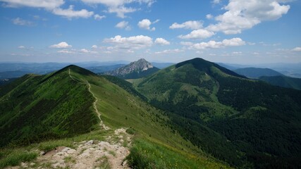 Naklejka premium Rozsutec and Stoh mountains in Little Fatra, Slovakia