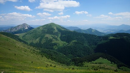 Fototapeta na wymiar Rozsutec and Stoh mountains in Little Fatra, Slovakia