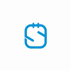 logo creative calendar and letter s