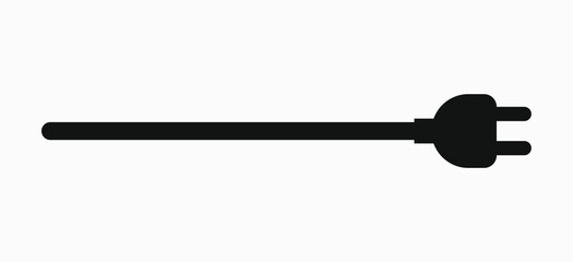 Electric cable vector icon isolated on white background.