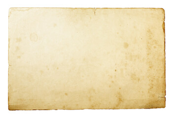 background of empty stained old paper, top view