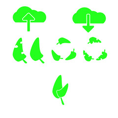 Obraz premium set of green eco icons