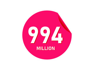 994 million texts on the white background