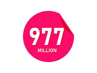 977 million texts on the white background