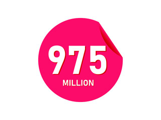 975 million texts on the white background