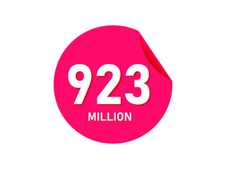 923 million texts on the white background