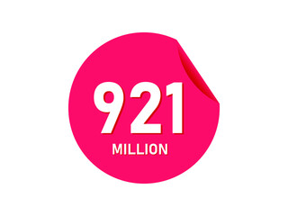 921 million texts on the white background