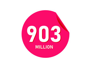 903 million texts on the white background
