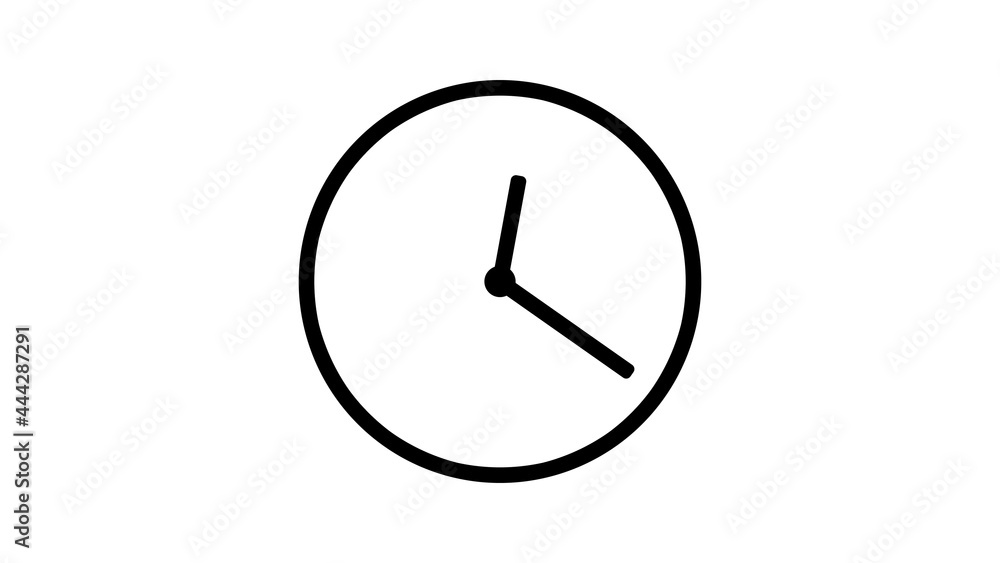 Poster time lapse of clock animaton. fast speed timer with moving arrows on white background. digital illus