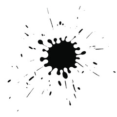 A black blob on a white background, Vector 
