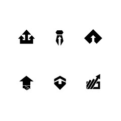 Set of business company  logotypes. Vector Business consulting logo