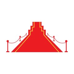 Simple red carpet Vector design illustration
