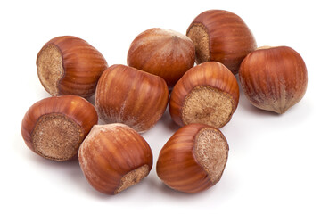 Obraz premium Hazelnuts, isolated on white background.