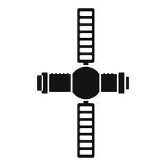 Mission space station simple flat vector. Mars spaceship