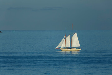Fototapeta premium Ship on sea in Brittany France