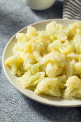 Homemade Organic Steamed Cauliflower