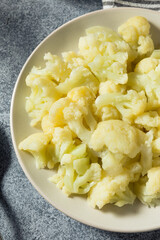 Homemade Organic Steamed Cauliflower