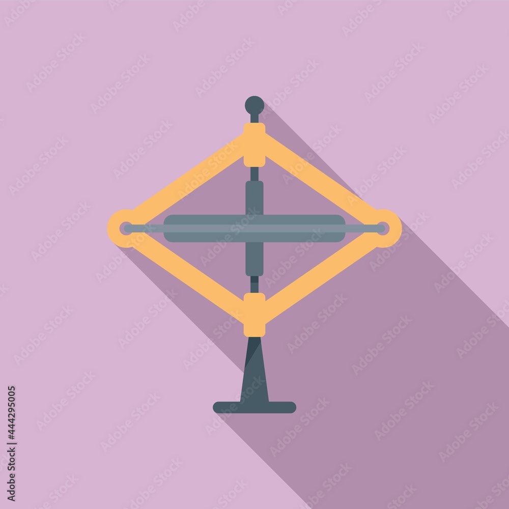 Poster gravity gyroscope icon flat vector. mobile accelerometer